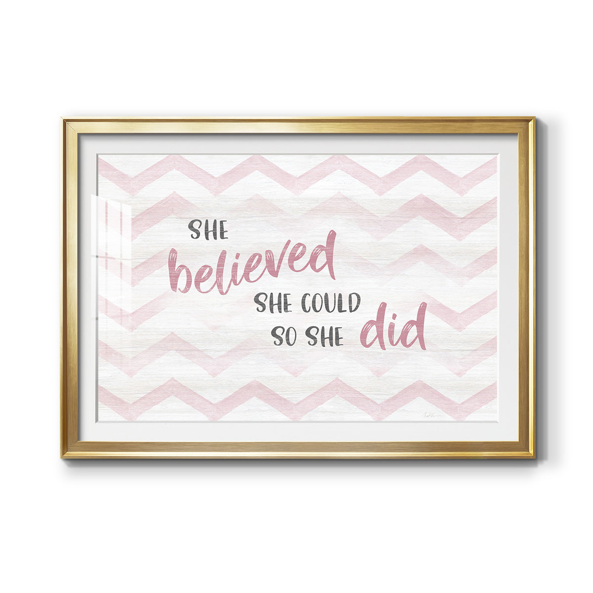 Believed She Could - Modern Framed Art Print