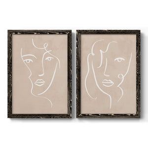 Curly Face I - Barnwood Framed Canvas Set