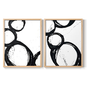 Colorful geometric landscape artwork depicting a coastal view with blue waters and green hills during daytime