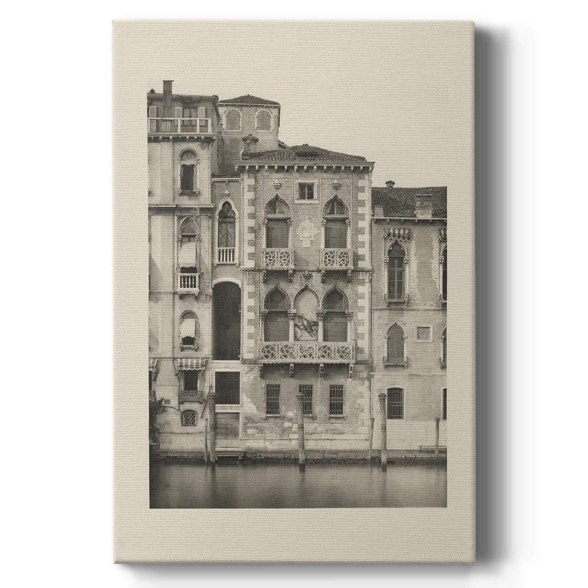 Vintage Views of Venice III Premium Gallery Wrapped Canvas - Ready to Hang