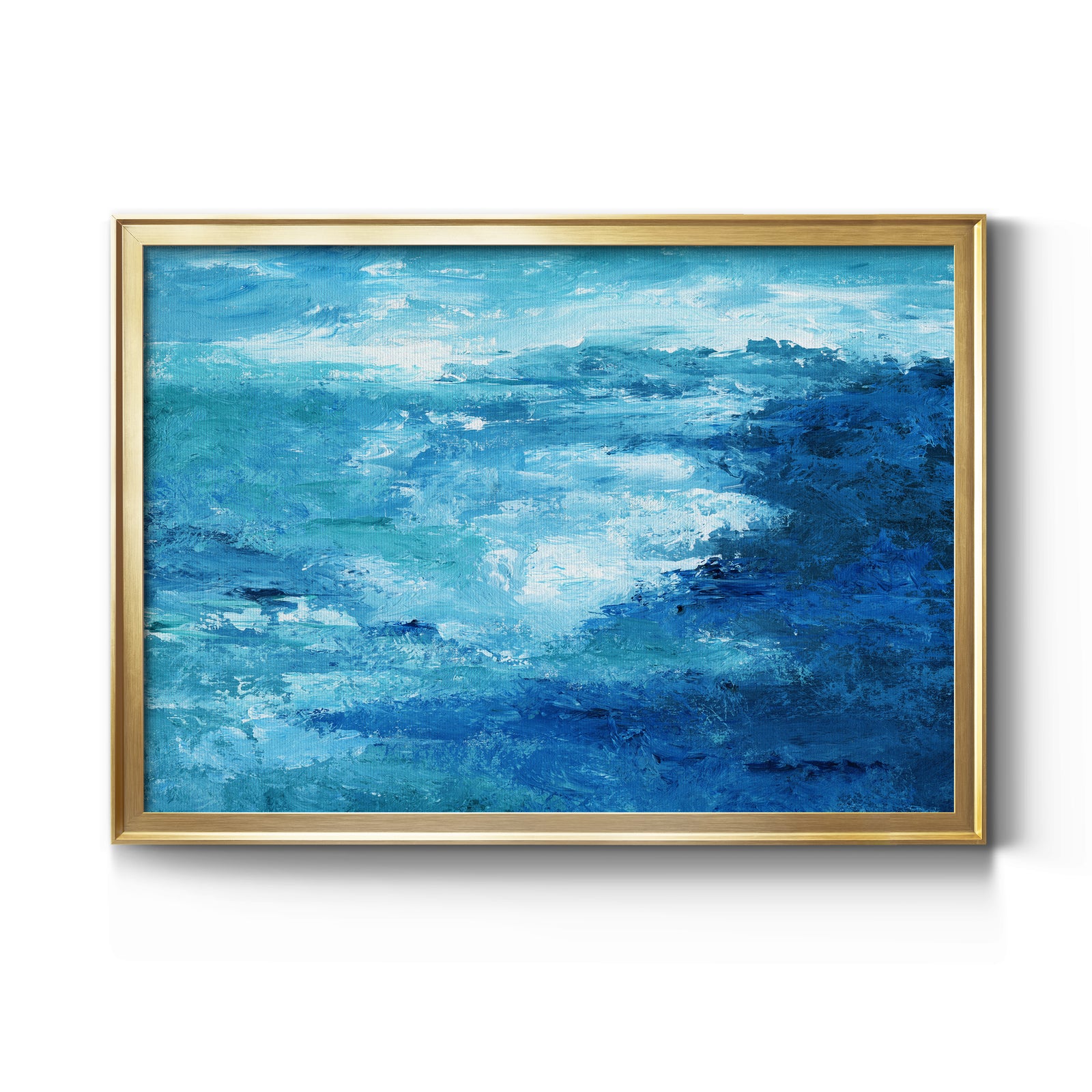 Crashing Waves II - Modern Framed Canvas Print