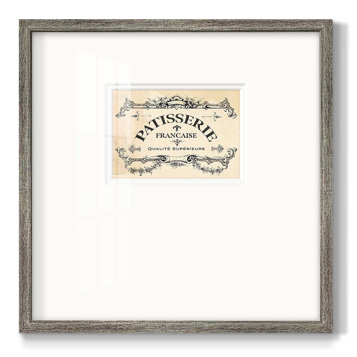 Antique French Label I Premium Framed Print Double Matboard
