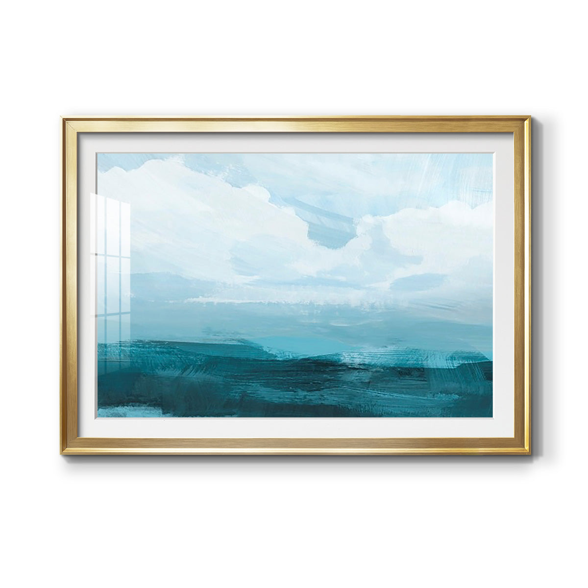 Azure Rising III - Modern Framed Art Print
