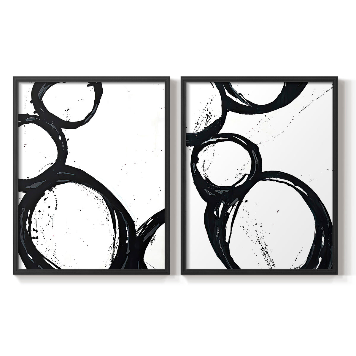 Colorful geometric landscape artwork depicting a coastal view with blue waters and green hills during daytime