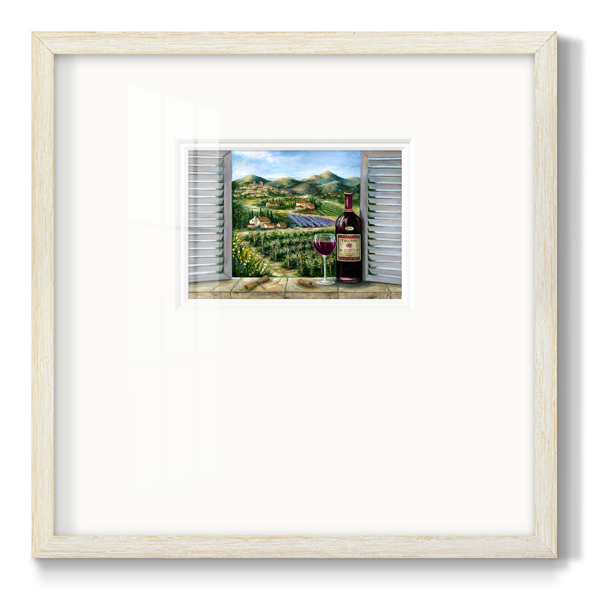 Tuscan Red and Vineyard Premium Framed Print Double Matboard