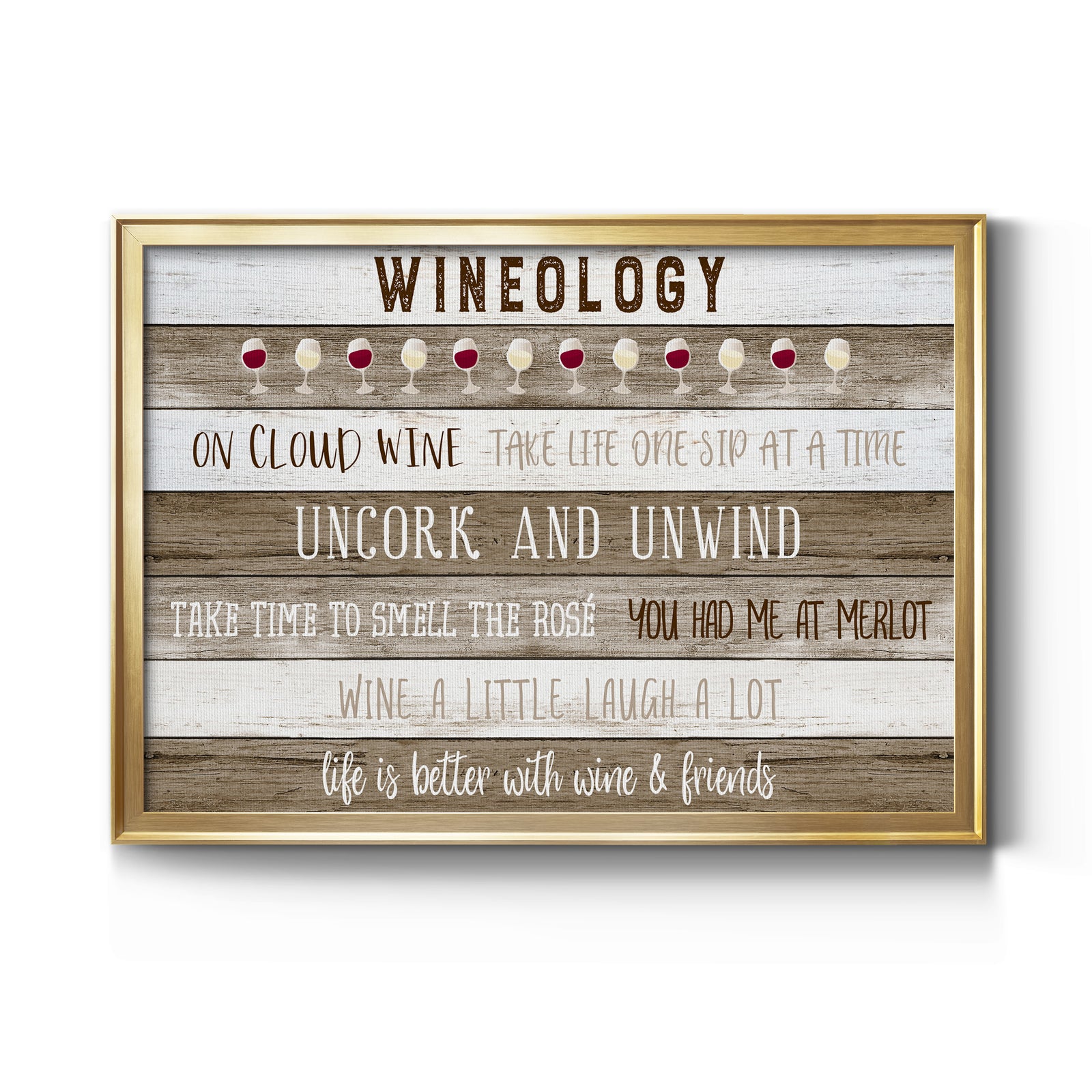 Wineology - Modern Framed Canvas Print