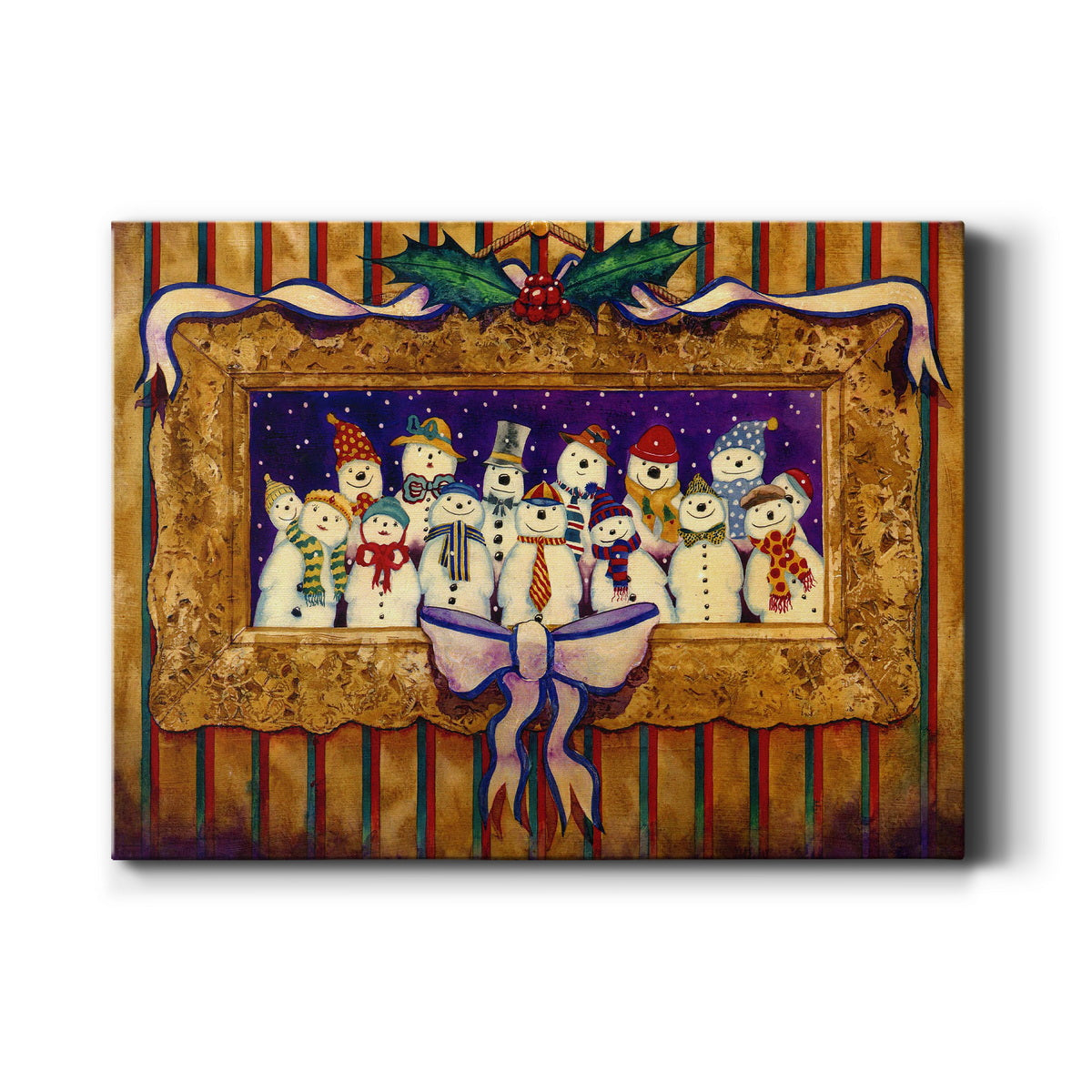 Snowmen - Premium Gallery Wrapped Canvas  - Ready to Hang