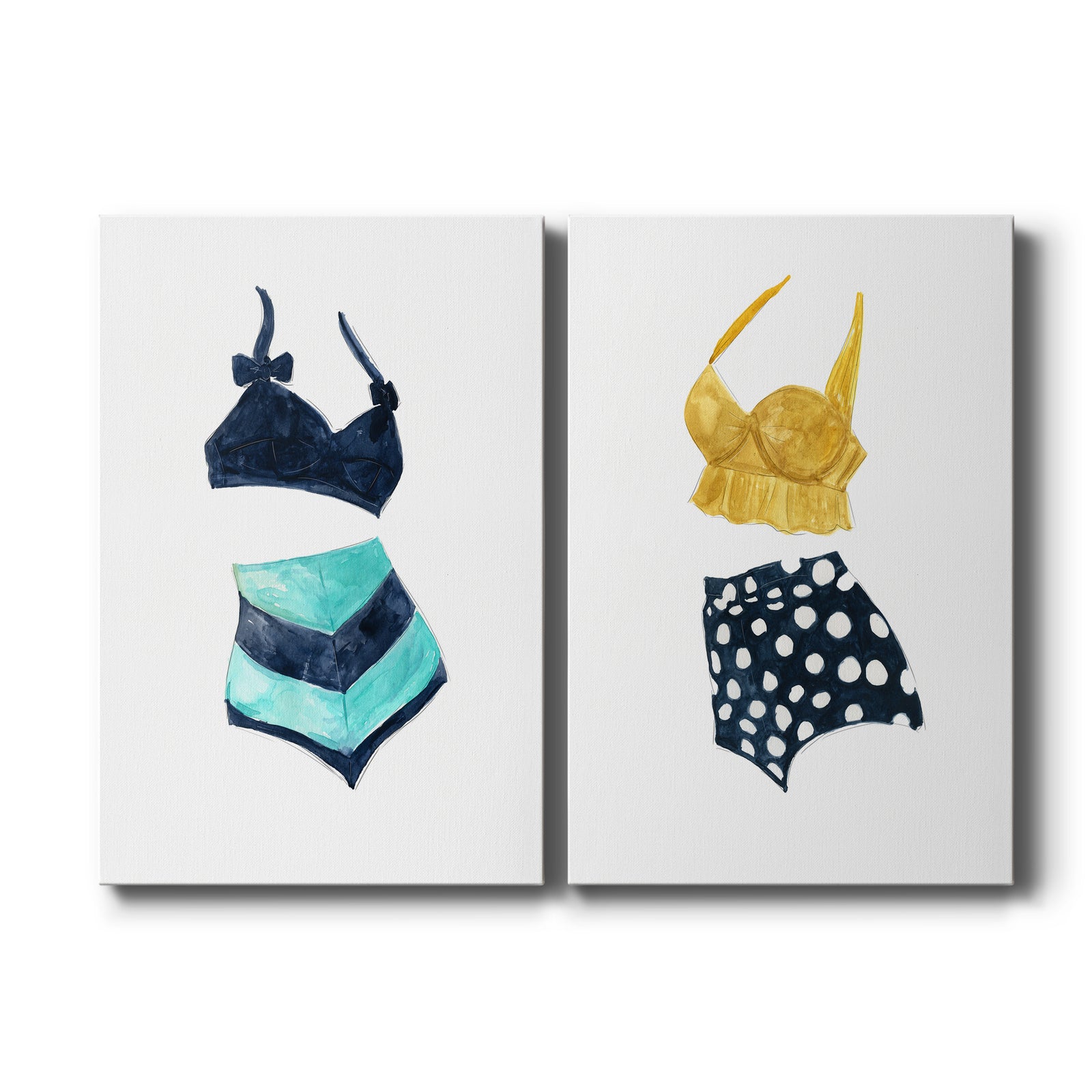 Vintage Swimwear III - Canvas Art Set