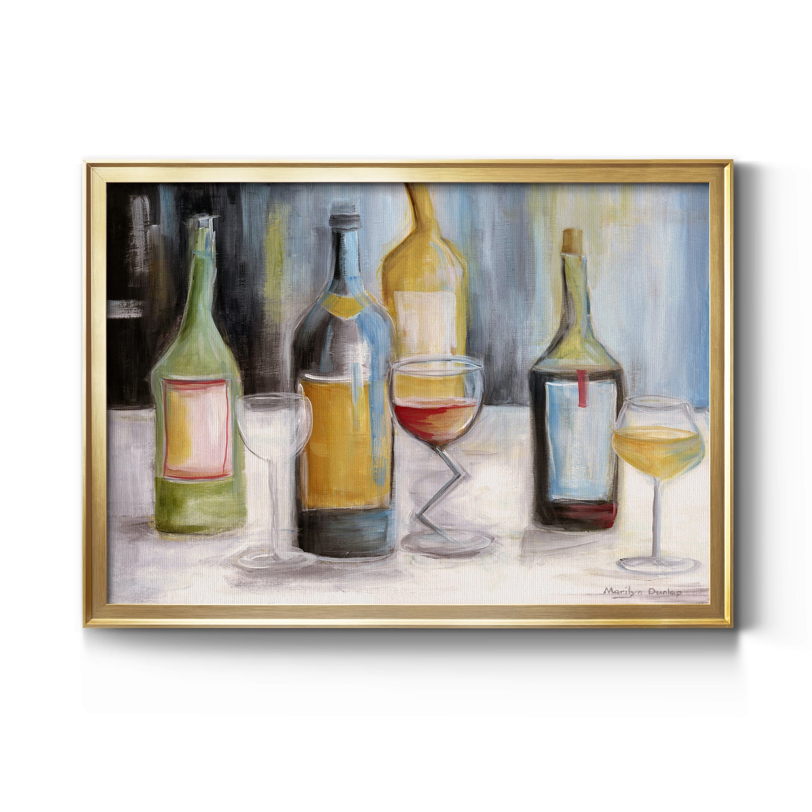 Wine Tasting - Modern Framed Canvas Print