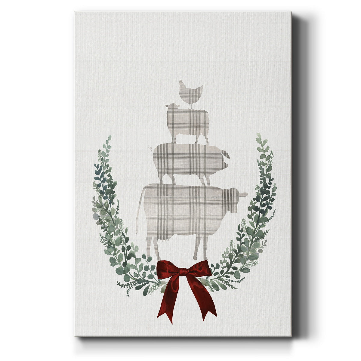 Yuletide Animals I Premium Gallery Wrapped Canvas - Ready to Hang