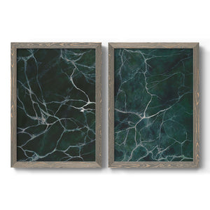 Jade Marble I - Barnwood Framed Canvas Set