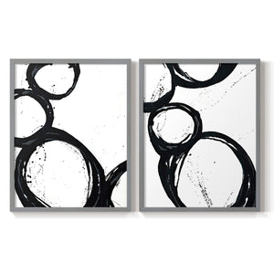 Colorful geometric landscape artwork depicting a coastal view with blue waters and green hills during daytime