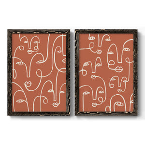 Connected Expressions I - Barnwood Framed Canvas Set