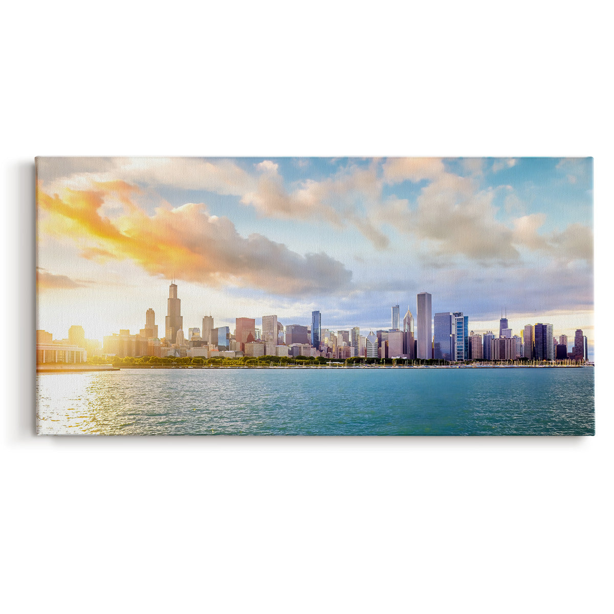 Downtown Chicago Skyline II - Gallery Wrapped Canvas