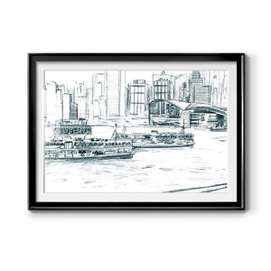 Ferryboats I - Modern Framed Art Print