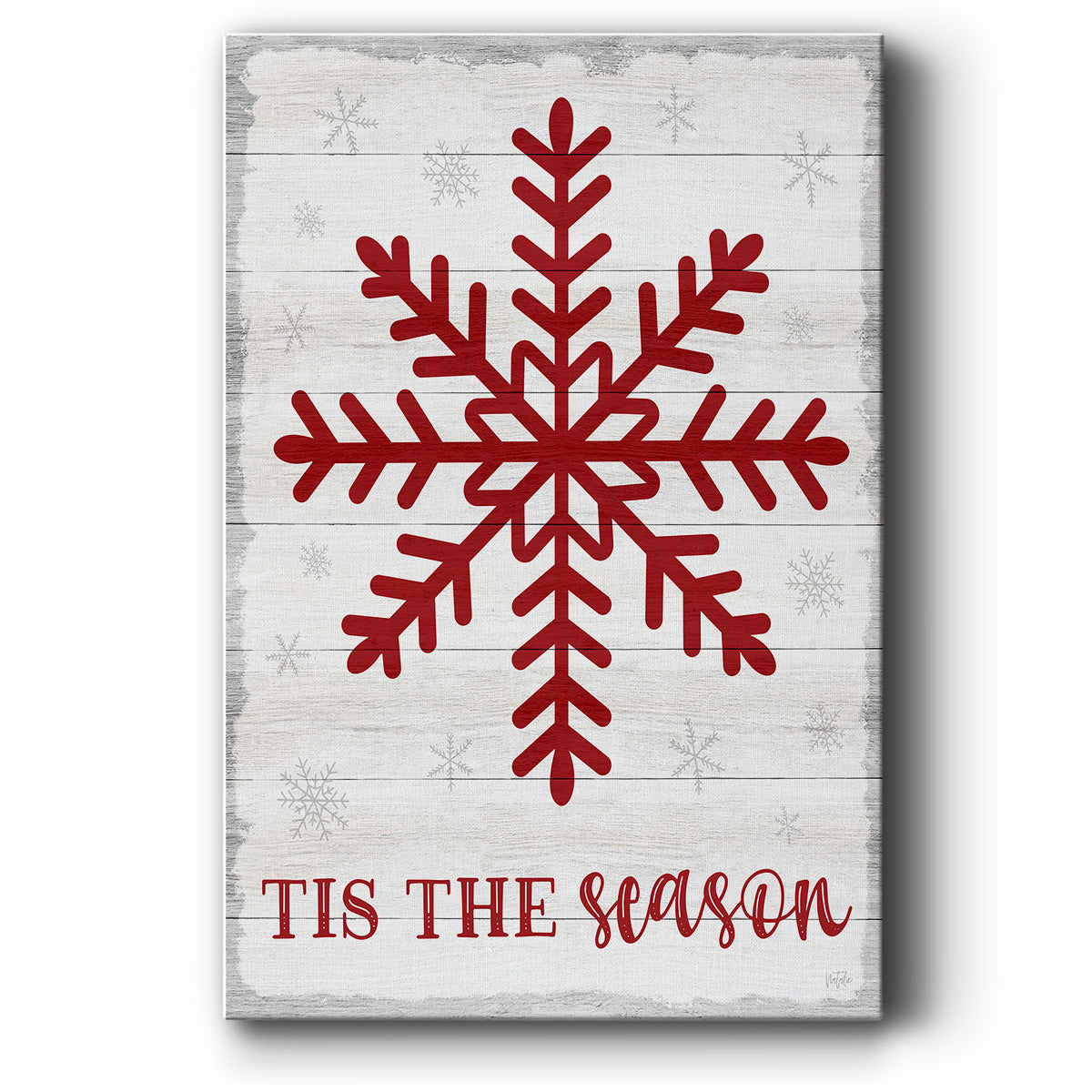 Tis the Season Snowflake - Gallery Wrapped Canvas