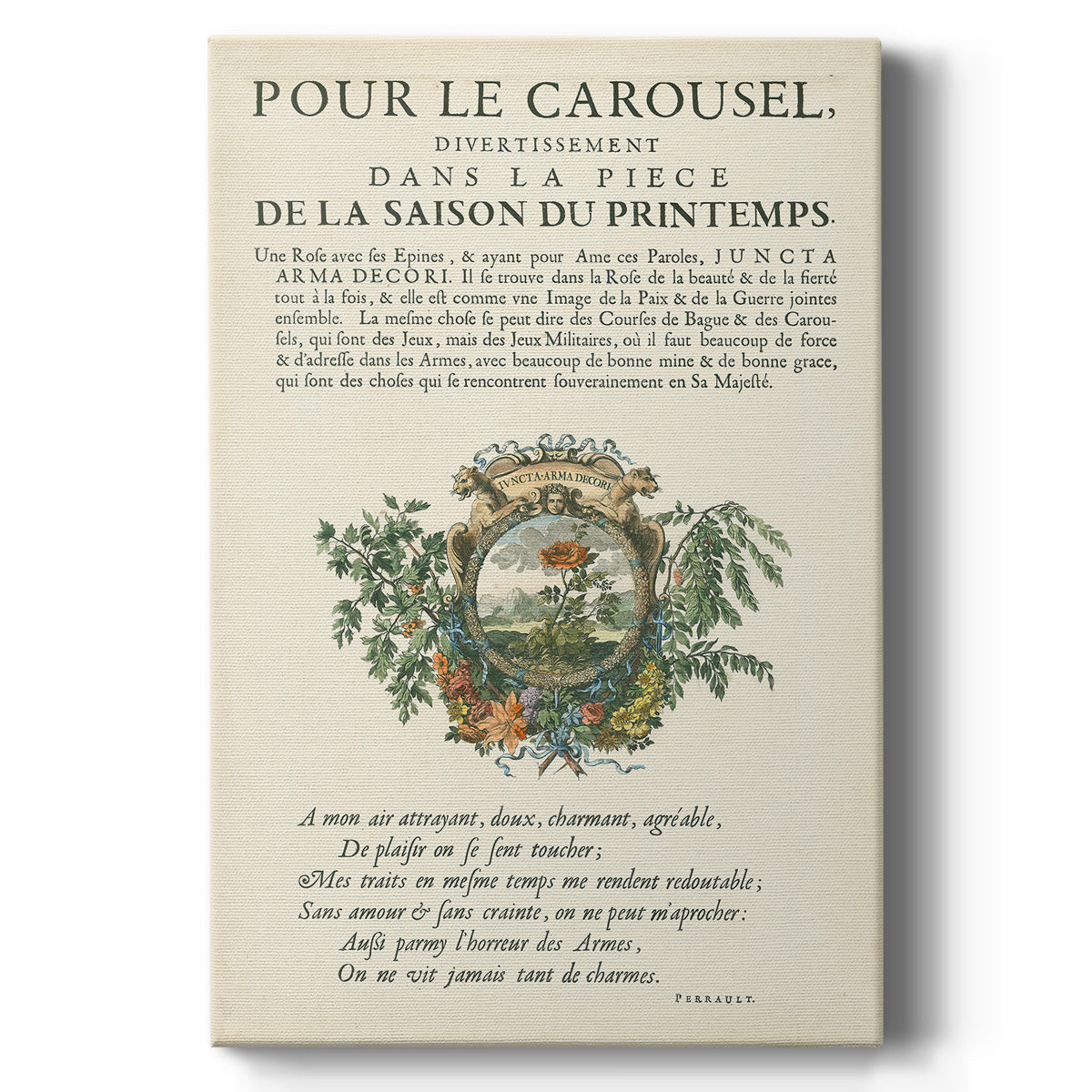 Printed Embellished Bookplate IV - Canvas Art Print