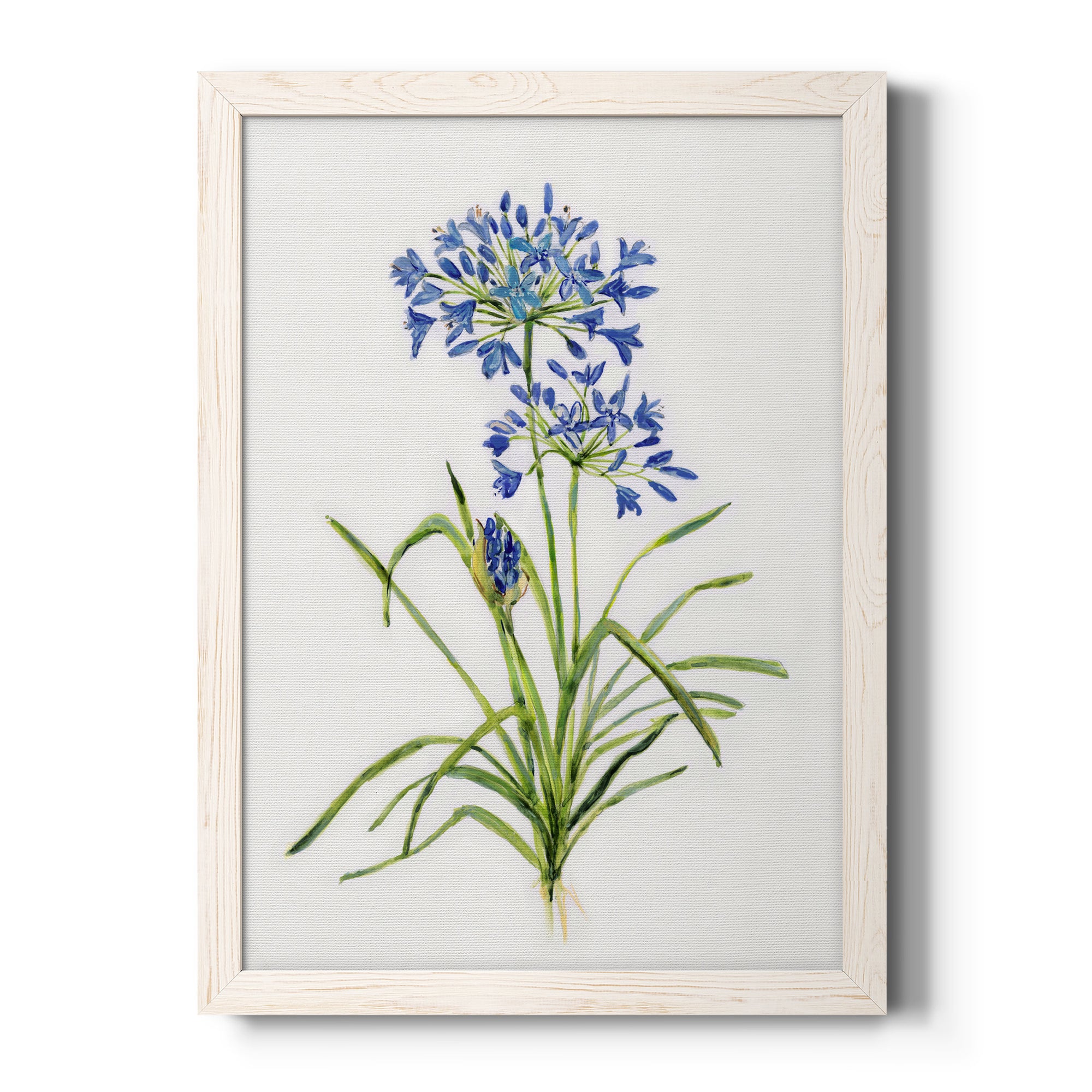 Blue Lively Botanical I - Premium Canvas Framed in Barnwood - Ready to Hang