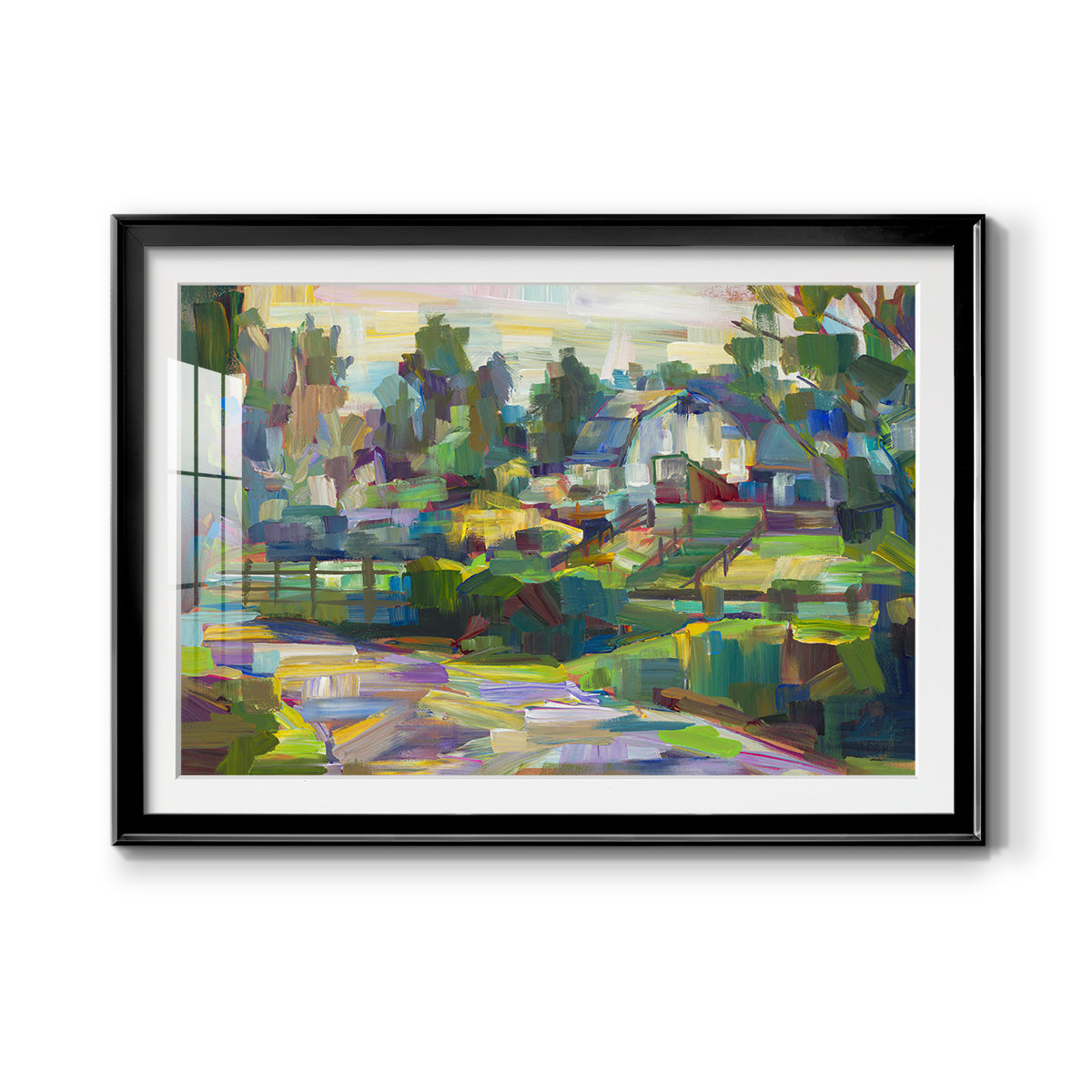 White Barn Premium Framed Print - Ready to Hang