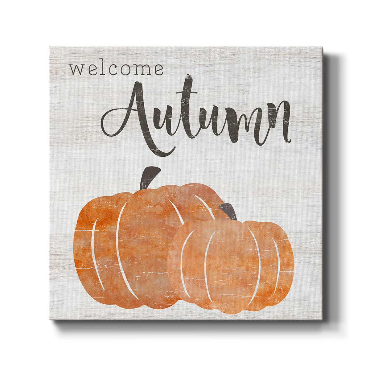 Welcome Autumn Pumpkins - Canvas Art Print