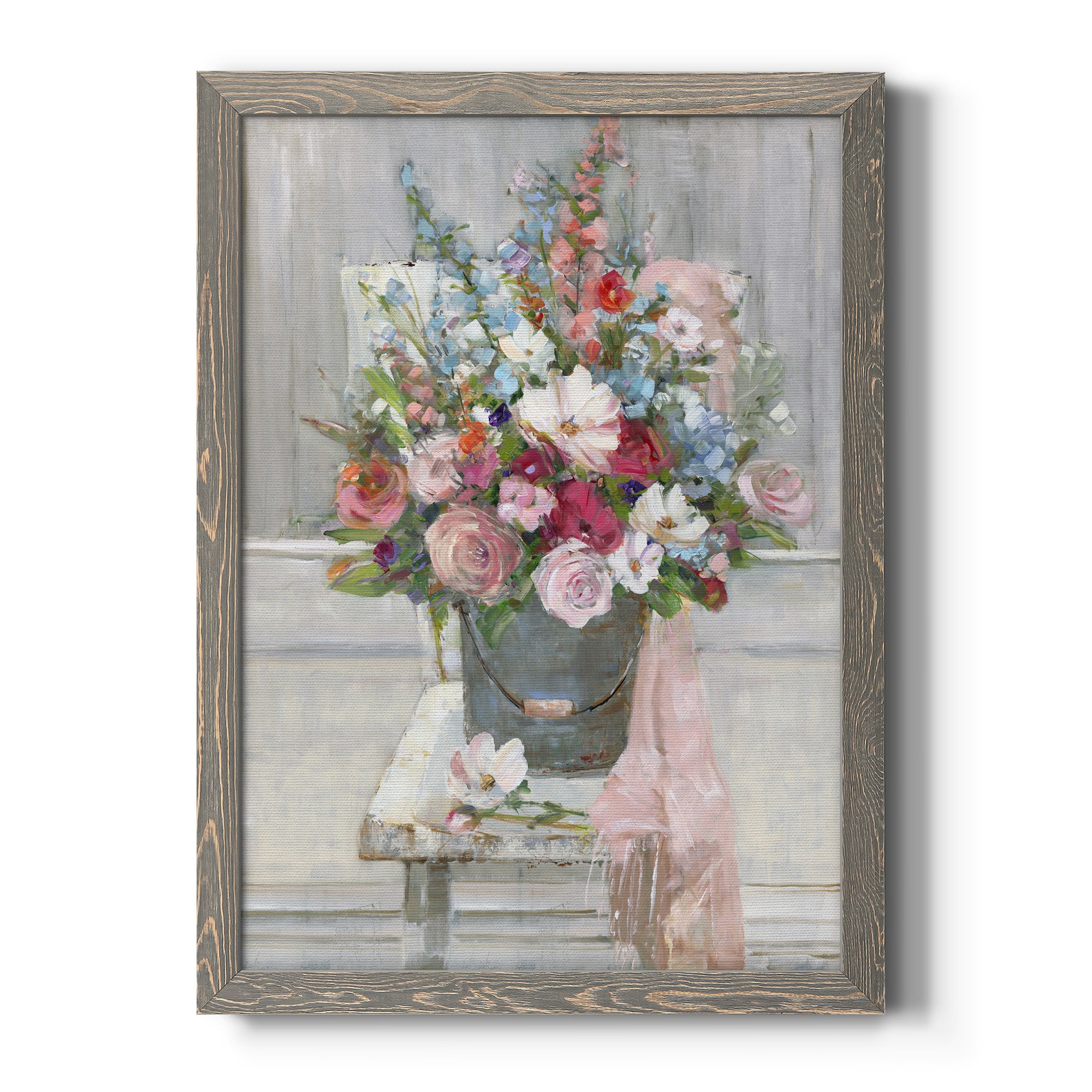 Sit Down For A Spell - Premium Canvas Framed in Barnwood - Ready to Hang