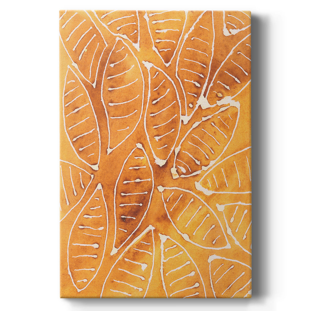 Stylized Leaf Shapes II Premium Gallery Wrapped Canvas - Ready to Hang
