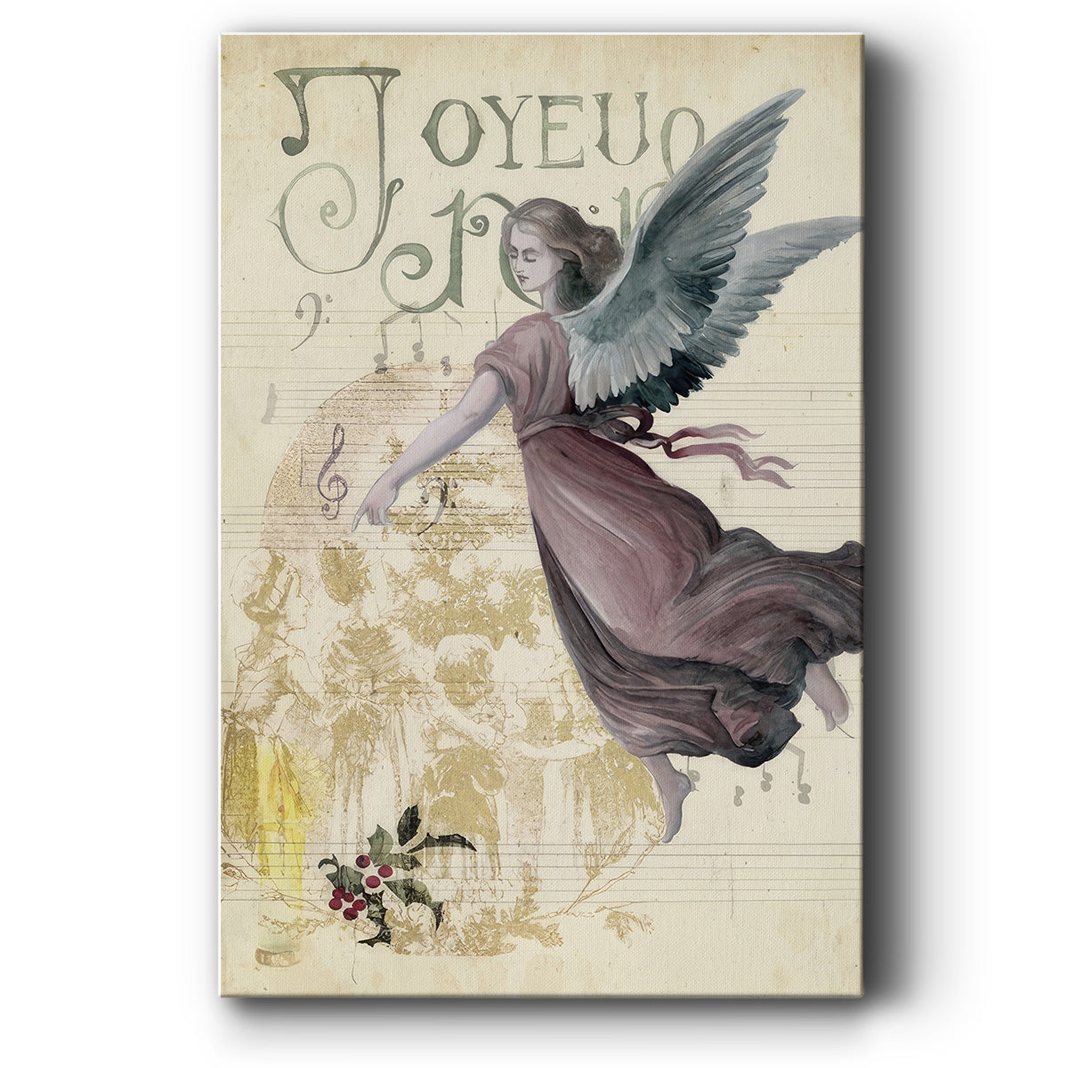 Christmas Greetings Collection B - Canvas Art Print