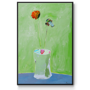 Green Day - Framed Premium Gallery Wrapped Canvas L Frame - Ready to Hang