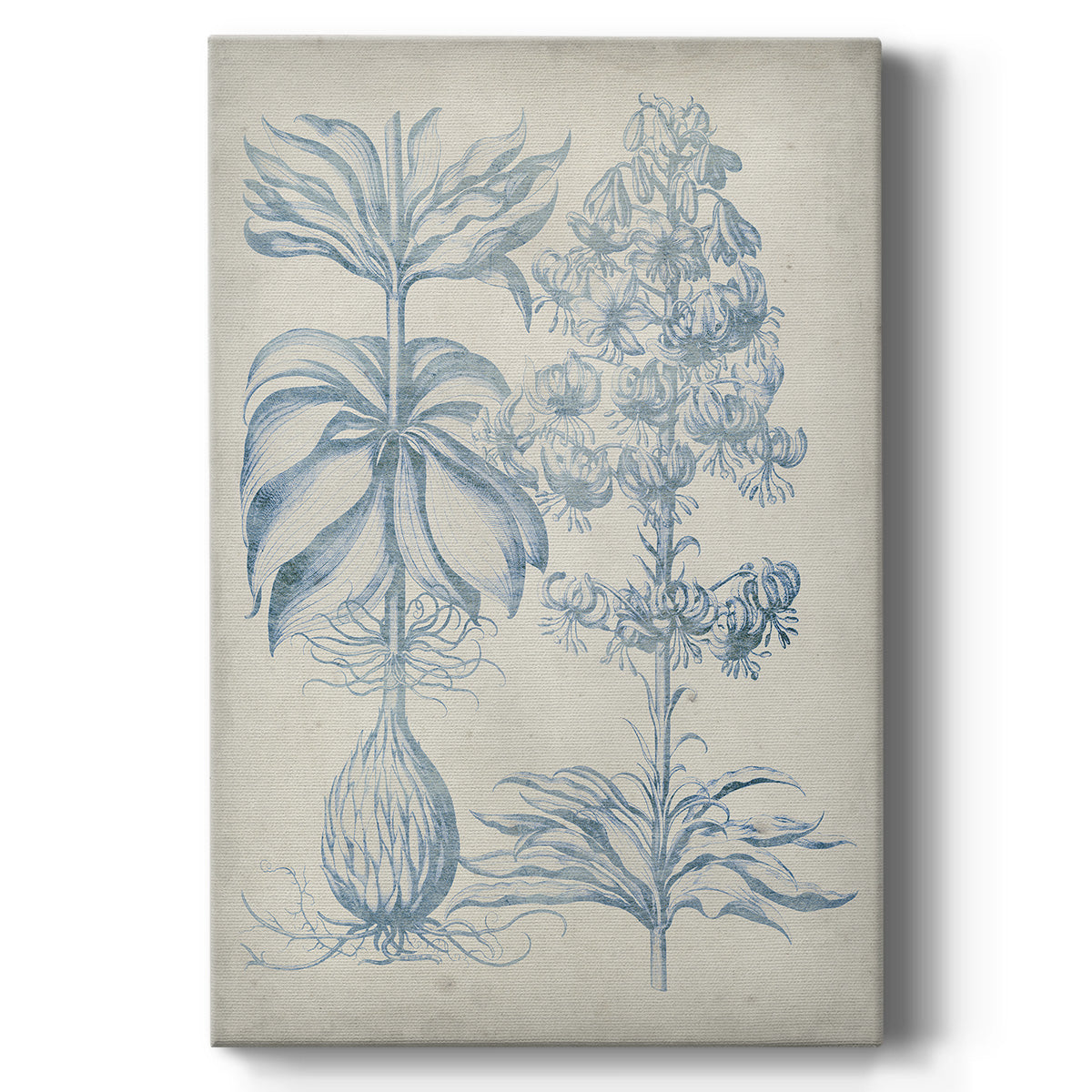 Blue Fresco Floral II - Canvas Art Print