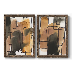 Retro Vibe I - Barnwood Framed Canvas Set