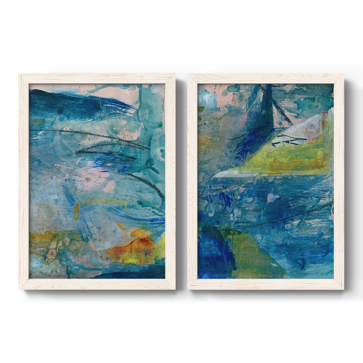 Spring Winds V - Premium Framed Canvas 2 Piece Set - Ready to Hang