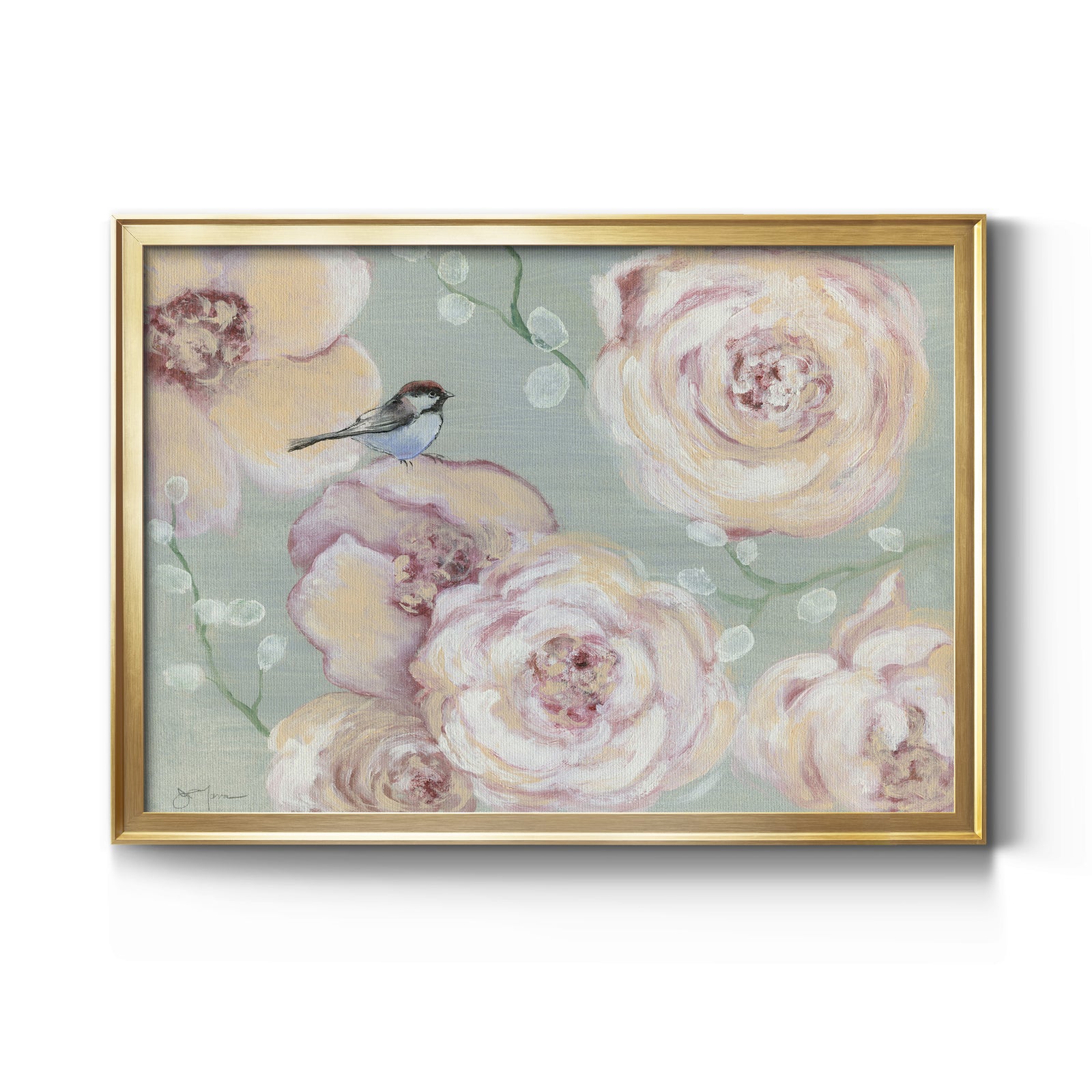 Blush Melody - Modern Framed Canvas Print