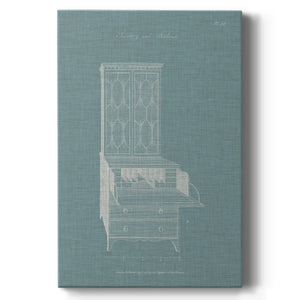 Hepplewhite Desk & Bookcase I - Canvas Art Print