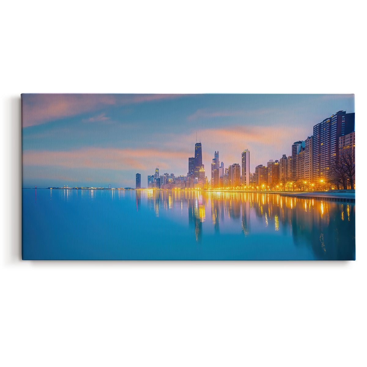 Misty Chicago Skyline - Canvas Art Print