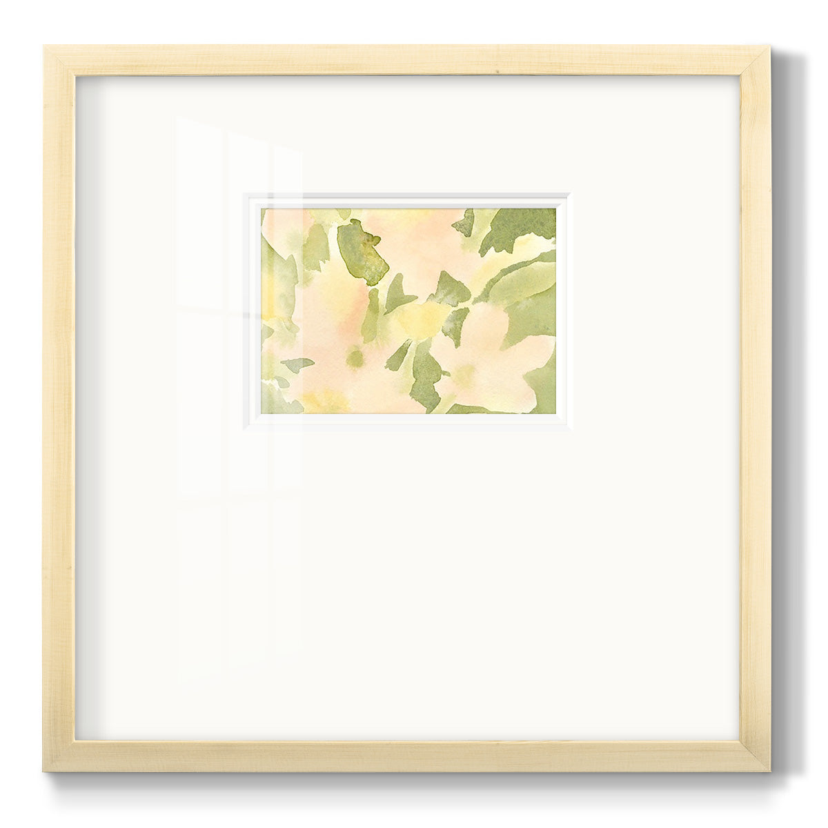 Verdant Floral Abstract I Premium Framed Print Double Matboard