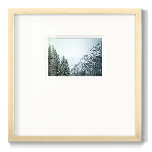 Snowfall in Cascadia II V1 Premium Framed Print Double Matboard