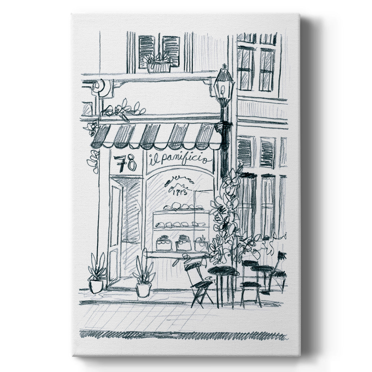 Italian Street Sketch I - Canvas Art Print