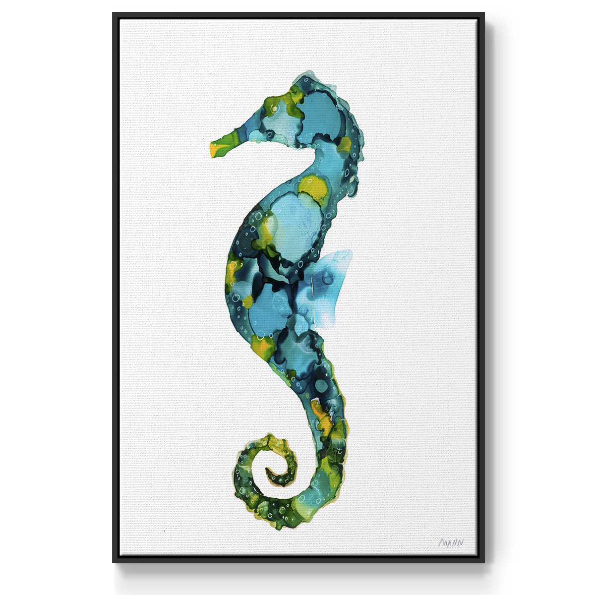 Seahorse - Framed Premium Gallery Wrapped Canvas L Frame - Ready to Hang