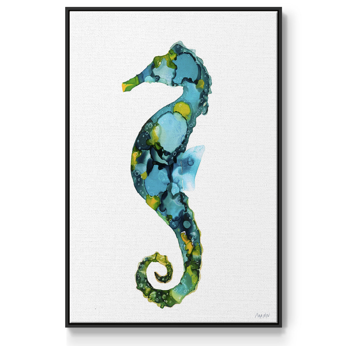 Seahorse - Framed Premium Gallery Wrapped Canvas L Frame - Ready to Hang