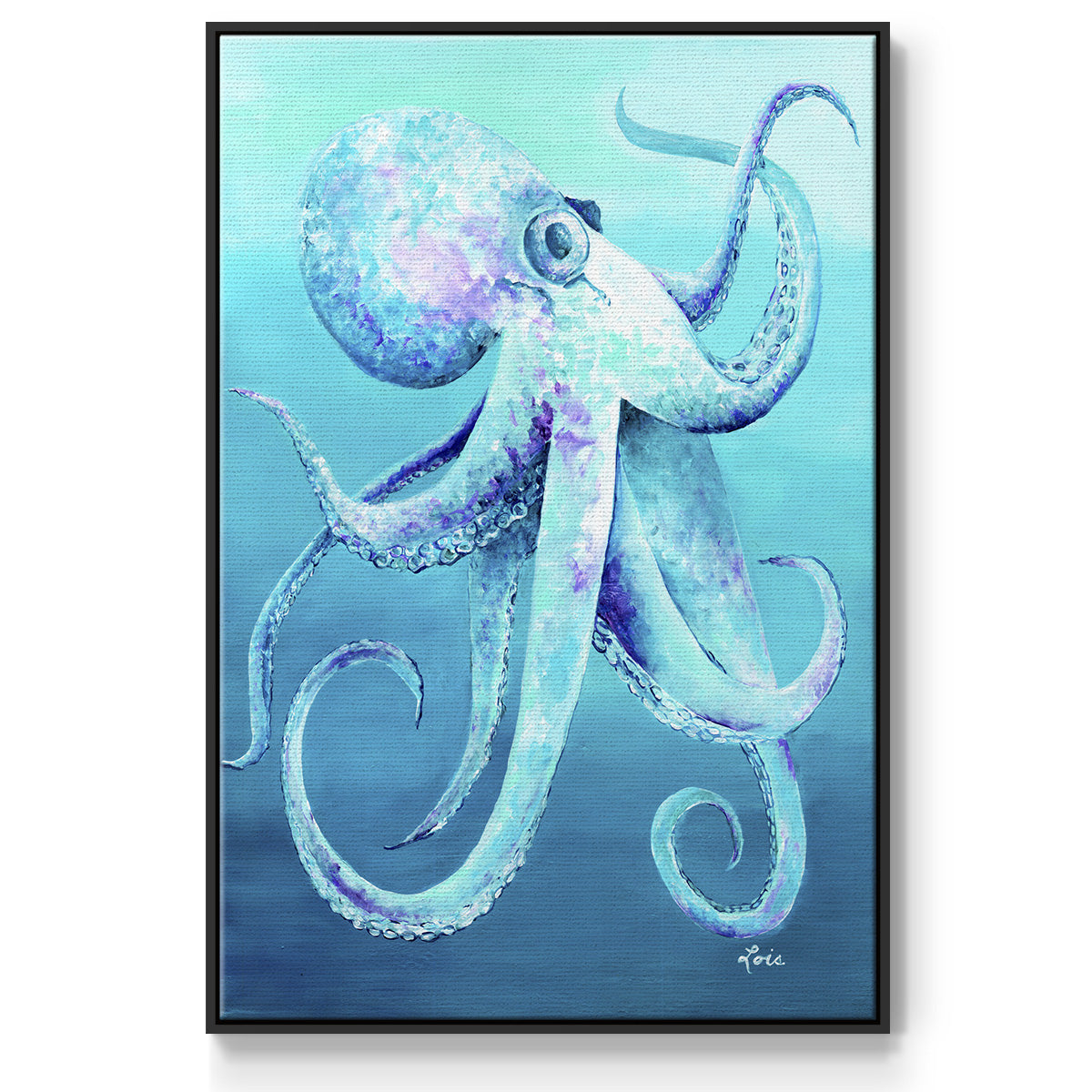 Octopus - Floater Framed Canvas Print