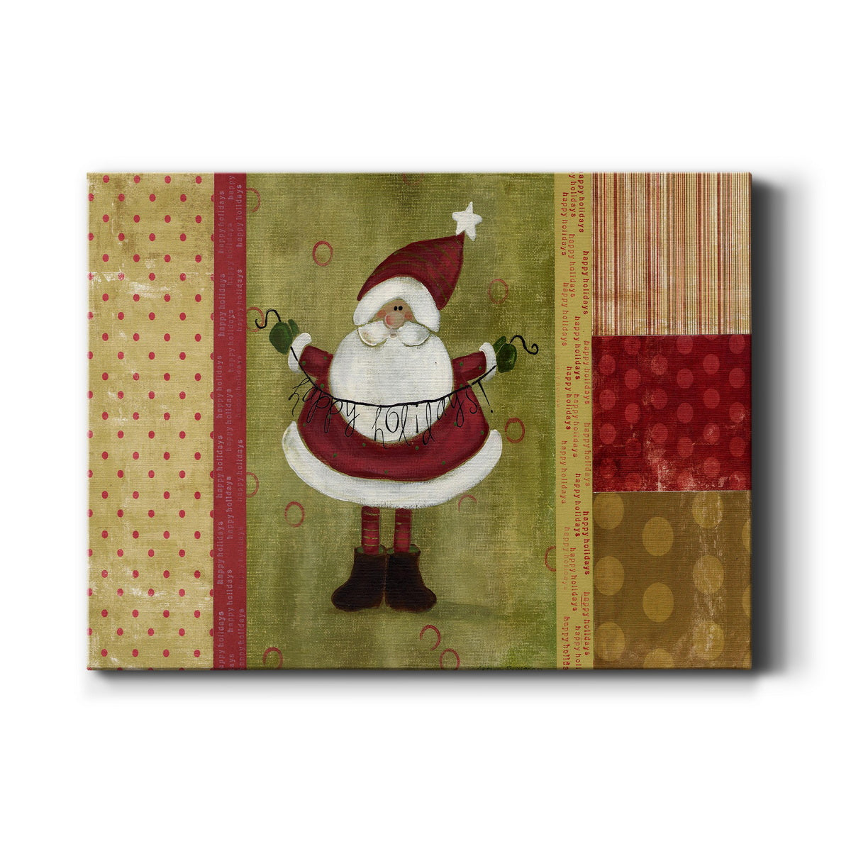 Holiday Santa - Premium Gallery Wrapped Canvas  - Ready to Hang