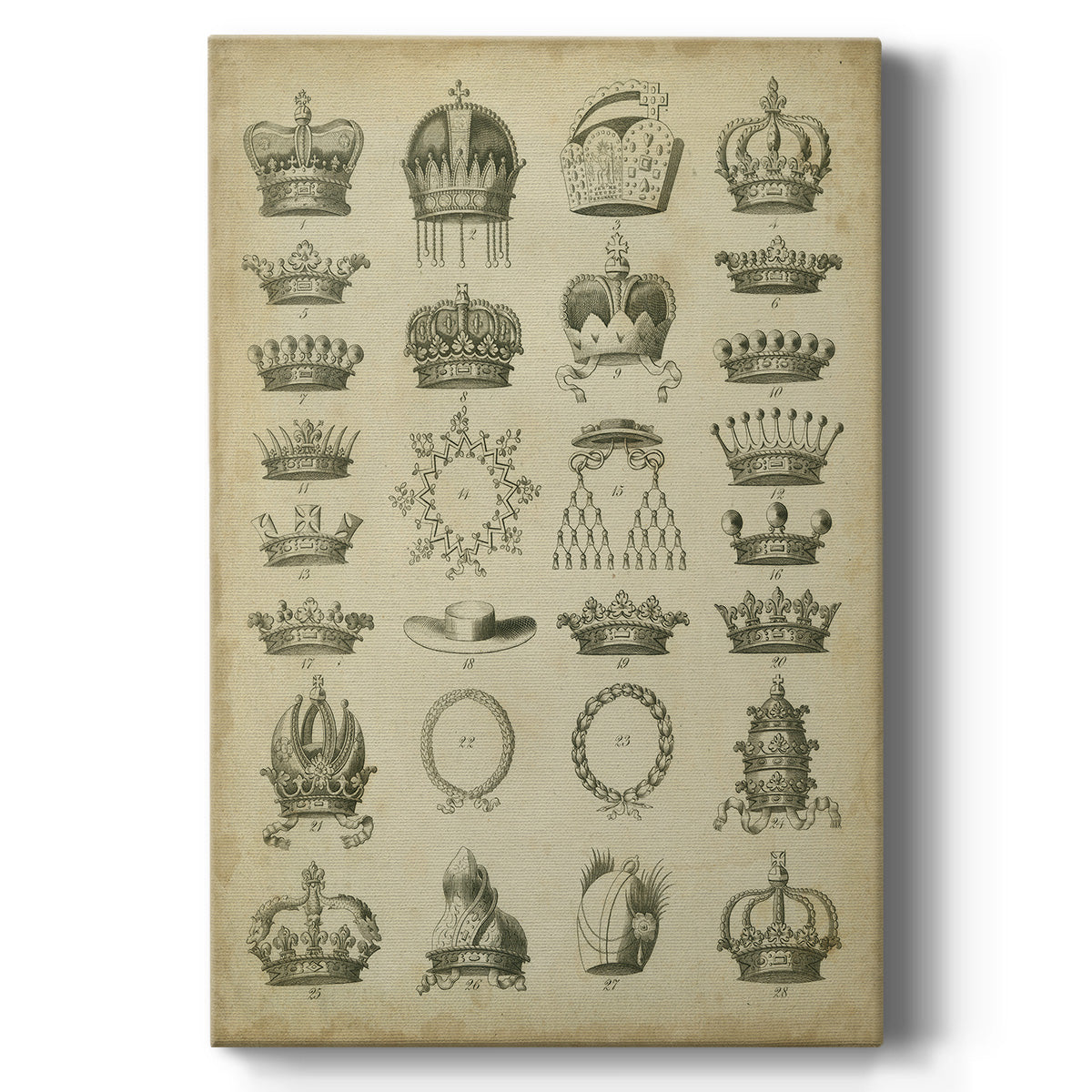 Heraldic Crowns & Coronets III - Canvas Art Print