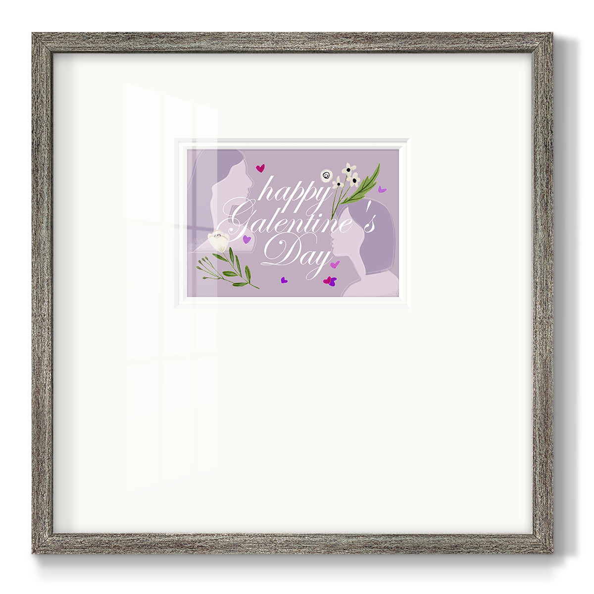 Happy Galentine's Day Collection A Premium Framed Print Double Matboard