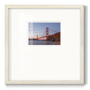 Golden Gate Span Premium Framed Print Double Matboard