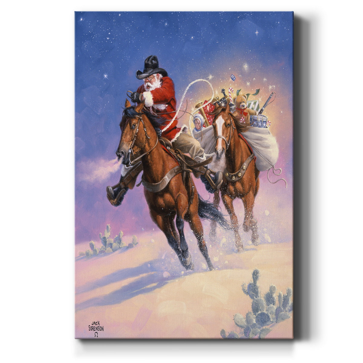 Santa's Big Ride - Canvas Art Print