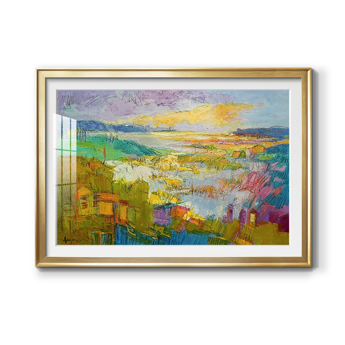 Diamond Girl Dances - Modern Framed Art Print