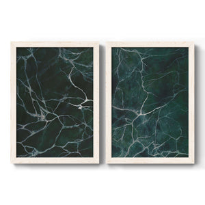 Jade Marble I - Barnwood Framed Canvas Set