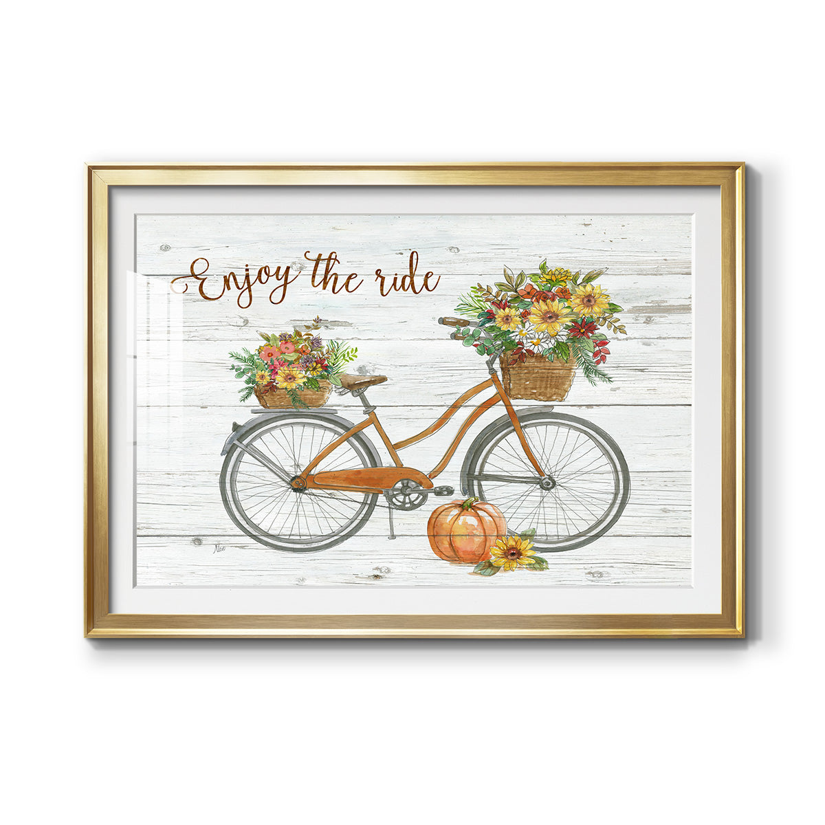 Harvest Bike - Modern Framed Art Print