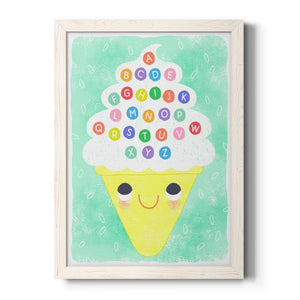 Ice Cream Alphabet - Premium Canvas Framed in Barnwood - Ready to Hang