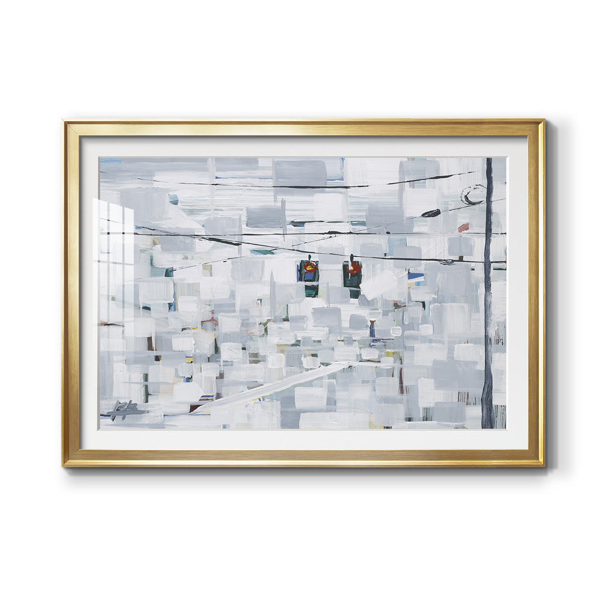 Stop on White - Modern Framed Art Print